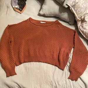 Brown Double Zero cropped sweater size large